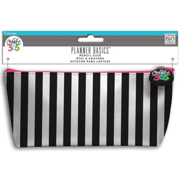 Estojo -  The Happy Planner - Pencil Case - Black & White Stripes