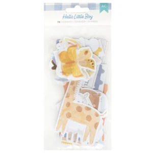 Recortes em cardstock - American Crafts Hello Little Boy  Ephemera Die-Cuts  Icon